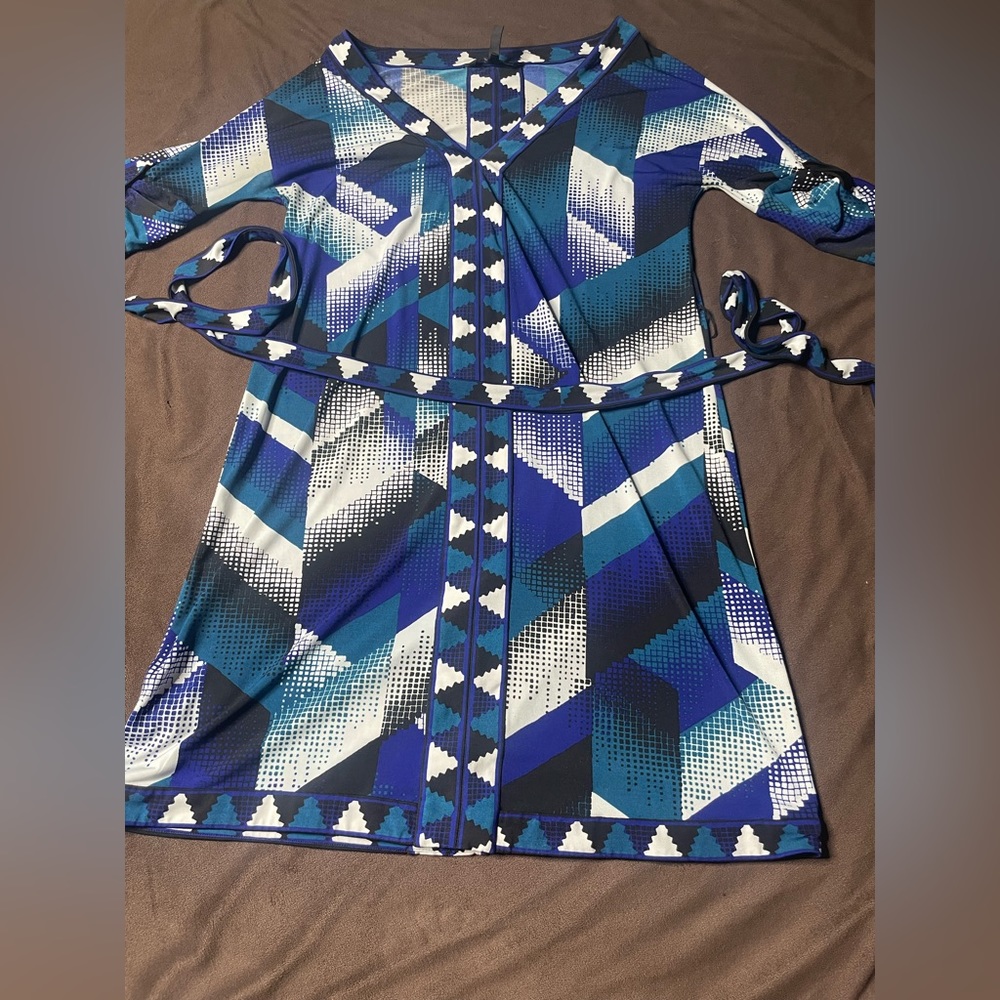 BCBG Max Azria Geo Wrap Dress